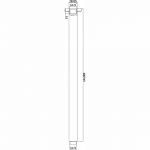 Norico Cavallo Ceiling Shower Arm 600mm Specification